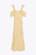 Комбінована сукня з воланами Zara 1223/459 L Жовта (01223459300L) - зображення 6