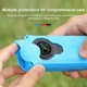 Захисний силіконовий чохол Puluz PU753L для Insta360 X5 із кришкою об'єктива блакитний - зображення 6