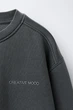 Варений світшот з написом Zara 3402/706 134см Сірий (03402706802131) - зображення 3