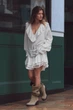 Коротка сукня з вишивкою та воланами Zara 0881/392 M Біла (00881392250М) - зображення 2