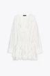 Коротка сукня з вишивкою та воланами Zara 0881/392 M Біла (00881392250М) - зображення 4