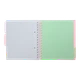 Зошит офісний Buromax Pastel В5 120 арк. з розділювачем клітинка пластикова політурка на пружині рожевий (BM.24355912-10) - изображение 5