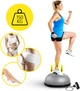 Балансировочная платформа Cornix Bosu Ball полусфера 58 см с эспандерами Grey (XR-0455) - изображение 6
