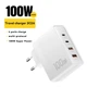 Мережевий зарядний пристрій Essager GaN Fast Charger QC4.0+PD3.0 100W 2 USB + 2 Type-C White (ESCD37W) - изображение 1