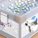 Детский игровой манеж Playpen 180 х 120 см с дверцей на молнии, сухой бассейн, детская площадка. Серый - изображение 4