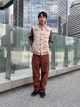 Куртка демисезонная с капюшоном мужская Uniqlo 250895308 L Бежевая с коричневым (1159854459) - изображение 7