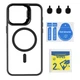 Чохол Premium TPU+PC+Metal Stand Case with MagSafe and Camera Lenses для iPhone 15 Pro Max Black - изображение 1