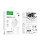 Зарядний комплект Hoco C147A Mini charger 1USB-C/1USB PD/QC 20W(5V/3A) кабель Type-C to Type-C 1 метр White - зображення 2