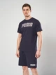 Футболка хлопковая длинная мужская Puma Essentials Graphics 69178716 M New Navy (4069161981494) - изображение 1
