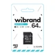 Карта MicroSDHC Wibrand память 64gb UHS-1 10 Class с адаптером Черный - изображение 1