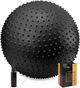 Мяч для фитнеса (фитбол) Cornix 55 см массажный Anti-Burst XR-0466 Black - изображение 1
