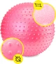 М'яч для фітнесу (фітбол) Cornix 55 см масажний Anti-Burst XR-0469 Pink - зображення 6