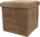 Пуф Storage solutions Tobo з відсіком для зберігання вельветовий 38 x 38 x 38 см Коричневий (5902973458695) - зображення 1