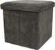 Пуф Storage solutions Tobo з відсіком для зберігання вельветовий 38 x 38 x 38 см сірий (5902973458701) - зображення 1