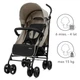 Прогулянкова коляска-тростина Kidwell Qugar Beige/Black, 5901130105229 - зображення 12