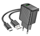 Зарядний пристрій з кабелем USB/Type-C 1 м HOCO CS21A Rich 18 W 9 V 2 А чорний - зображення 1