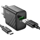 Зарядний пристрій з кабелем USB/Type-C 1 м HOCO CS21A Rich 18 W 9 V 2 А чорний - зображення 4