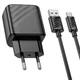 Зарядний пристрій з кабелем USB/Type-C 1 м HOCO CS21A Rich 18 W 9 V 2 А чорний - зображення 3