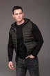 Жилетка R&Q чоловіча з капюшоном стьобана 3XL хакі (2474) - зображення 2