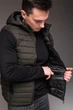 Жилетка R&Q чоловіча з капюшоном стьобана 3XL хакі (2474) - зображення 7