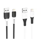 Економічний силіконовий кабель hoco. X82 для зарядки та передачі даних USB на Apple-Lightning ток до 2.4A 1.0м/3.28ft Black - зображення 4