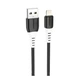 Економічний силіконовий кабель hoco. X82 для зарядки та передачі даних USB на Apple-Lightning ток до 2.4A 1.0м/3.28ft Black - зображення 2