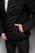 Куртка утеплена стьобана знімний капюшон чорний 3XL - изображение 2