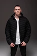 Куртка утеплена стьобана знімний капюшон чорний 3XL - изображение 4