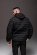 Куртка утеплена стьобана знімний капюшон чорний 3XL - изображение 8