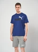 Футболка хлопковая длинная мужская Puma Essentials Graphics 68470879 L Blue Jewel (4069162038104) - изображение 1