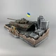 Сувенірний штоф з танком "Т-72Б" ручна робота | Підставка для стопок та пляшки PA_1183 - зображення 3