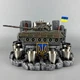 Сувенірний набір штоф ручної роботи "Т-80" | Металева фляга 300 мл + стопки PA_1065_1 - зображення 2