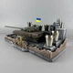 Подарунковий набір для горілки металева фляга + стопки "Т-64 БВ" ручна робота | Оригінальний подарунок PA_1186_1 - зображення 3