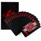 Карты игральные покерные черные пластиковые SP-Sport Poker 3466-1 54 карты Black-Red - изображение 1