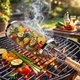 Сетка для запекания на гриле с крышкой и фиксатором, цилиндрическая решетка 30×11 см из нержавеющей стали со сменной ручкой для овощей и морепродуктов на мангал, QBB-5634 - изображение 2