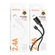 Кабель для зарядки и передачи данных USB Borofone BX111 fast charging data cable 2.4A USB-A to Micro-USB 1 метр White - изображение 3