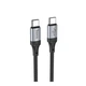 Кабель для заряджання USB Hoco X102 Fresh Type-C to Type-C підтримка швидкого заряджання 60W (20V / 3A) 1 метр Black - зображення 1