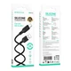 Кабель для заряджання та передачі даних USB Borofone BX113 Silicone fast charging 3A USB-A to Type-C 2 метри Black - зображення 2