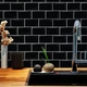 Самоклеющаяся полиуретановая плитка Sticker Wall на стену, для ванной, кухни под черный кирпич 305х305х1мм SW-00001186 - изображение 6