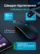 Мышь беспроводная мышка бесшумная двухрежимная bluetooth usb 2.4g оптическая для макбука ПК ноутбука мак компьютера и планшета аккумуляторная 2в1 с rgb подсветкой и индикатором уровня заряда черная сенсорная точная эргономичная 3 режима dpi - изображение 8