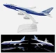 Модель літака Boeing 747 1:400 металева лита колекційна модель пасажирського авіалайнера 16 см - зображення 1