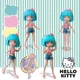 Ігровий набір 4SF MANGA DOLLS серії "Hello Kitty" – КРАСУНЯ ПІНК НА СКУТЕРІ (з аксес.) - изображение 6