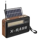 Радіоприймач з Bluetooth, TWS, сонячною панеллю, акумулятором FM/AM/SW/USB/SD Golon - зображення 1