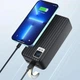 Повербанк Powerbank с быстрой зарядкой 40000 mAh 22,5W KLGO KP-93 Black (txn-20844) - изображение 3