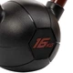 Гиря 16кг цельная тренировочная обрезиненная с окрашенной ручкой LiveUp Urethane LS2050-16 вес 16кг - изображение 5