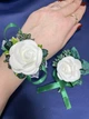 Весільний набір для свідків смарагдового кольору (бутоньєрка+браслет) - изображение 2