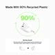 Зарядний пристрій мережевий Belkin 70Вт 2хUSB-С/USB-A GAN PD PPS Білий (WCH018HQWH) - зображення 5