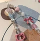 Брелок-подвеска для телефона Hello Kitty с бусинами и жемчугом, розовый, 15 см - изображение 4