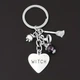 Брелок-ключница «WITCH» с метлой, шляпой, бусиной и подвесками в готическом стиле - изображение 1