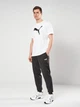 Футболка спортивная длинная мужская Puma Essentials Foundation 68254002 L White с принтом (4067983393167) - изображение 3